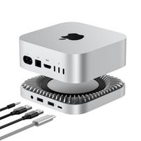 RayCue šakotuvas Mac Mini M4 apima NVMe SSD, HDMI 4K, duomenų kortelių ir ausinių lizdą 2024 m. Mac Mini Pro 4-in-1 USB-C (40Gbps) - Išplėtimas, 60Hz,