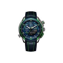CITIZEN PROMASTER Šviesos energija varomas kvarcinis mechanizmas Karvės odos dirželis Laikrodis Vyriški laikrodžiai Mėlynas ciferblatas JW0148-12L Blue Dial black
