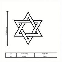 1pc Vintage Star of David Black Iron Wall Art Judaica Home Office Synagogue Decor Jewish Holiday Gift įvairiaspalvis