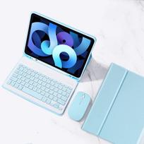Mielas klaviatūros dėklas su pele, skirtas iPad Pro ir 3-ios kartos iPad Air, ir M2 klaviatūra su pieštuku. Populiarus saldainių spalvos 12.9 (6-osios, 5-osios, 4-osios, Kartos),