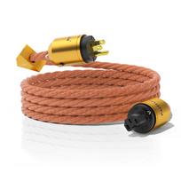 Preffair Power Cable for 24K Gold US Standard OCC Nylon Connection Terminals Hi-Fi Audio, Plated, Conductor, Braided, 3-Pin Speaker/Amplifier (1M)