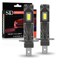 2 vnt. 15000 lm H1 LED priekinių žibintų lemputės Mini Canbus H1 LED lempa automobiliui Priekiniam žibintui Be ventiliatoriaus DRL šviesa Automatinė diodinė rūko žibintų lemputė 12V 6500K Balta H1