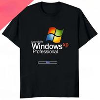 Vyriški Windows XP Professional Grafiniai Marškinėliai Juodi Atsitiktiniai Apvalia Kaklo Marškinėliai Su Spalvotu Logotipu 100% Medvilnė Laisvo Kirpimo Pavasaris Vasara 4XL