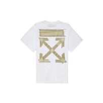 Off-White Juosta Strėlės Trumpomis Rankovėmis Permarškiniai Marškinėliai Balti Vyriški Viršutiniai Drabužiai OMAA038R201850020148 XS