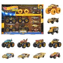 Hot Wheels Monster Truck Bigfoot Trophy Champion Collection Vehicle 5 Monster Trucks and 6 Mini 11 Vehicles Ages 3 and JDW07 Set, Toys, Cars, Total, auksas