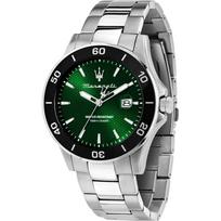 Maserati Competizione Diver Green Stainless Steel Men's Quartz Watch with Date R8853100038 žalia