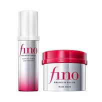 FINO Aukščiausios kokybės „Touch“ plaukų aliejaus serumas „Airy Smooth“ + plaukų kaukė (70ml+230g / 2.37 fl. oz+8,1 oz.)
