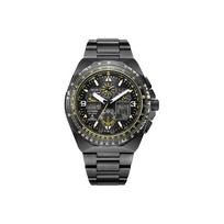 CITIZEN PROMASTER Šviesos energija maitinamas kvarcinis mechanizmas Nerūdijančio plieno apyrankė Laikrodis Vyriški laikrodžiai Juodas ciferblatas JY8127-59E Black Regular Watch Box
