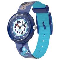 SWATCH Flik Flak Kvarcinis Mechanizmas Vaikams Skirtas Laikrodis 31.85mm Mėlynas Ciferblatas Biologiškai Pagrįstos Medžiagos Laikrodžio Korpusas Perdirbto PET Dirželis ZFBNP237 Blue Dial