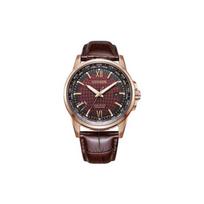CITIZEN Ecology Drive Kolekcija Kvarcinis Mechanizmas Odinis Dirželis Laikrodis Vyriški Laikrodžiai BX1009-10X Red Strap