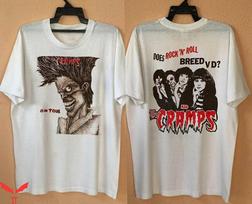 Vintage Cramps Band Shirt Rare Design 2 Side White Unisex Shirt S-5XL WA2093 Unisex T-Shirt XL
