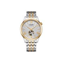 CITIZEN Mechaninis laikrodis su nerūdijančio plieno apyranke Unisex Baltas ciferblatas NH9136-88A White Dial