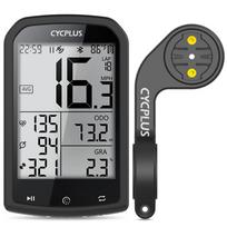 CYCPLUS GPS dviračio kompiuteris su dideliu ekranu, suderinamas su SMART ir Strava duomenimis, širdies ritmo matuokliu ir vandeniui atsparus, spidometras, belaidis, ANT+