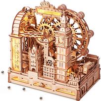 ROBOTIME 3D Wooden Puzzle with Marble Marble Summer Vacation Craft Kit for Craft Brain Crafts for and Educational DIY Decor Run, Coaster, Waterwheel,