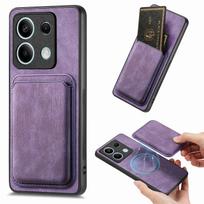2 viename Nuimamas Kortelių Lizdas Piniginė Odinis Magnetinis Dėklas Xiaomi Redmi Note 14 Pro 12 13 13C F5 13T Retro Krepšys Kišeninis Dangtelis For Redmi 13C mėlyna