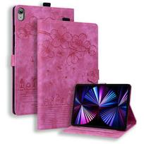 Dėklas IPad 11 2025 Case 11  Reljefinis 3D Gėlė Katė Piniginė Dangtelis Coque IPad A16 Case for IPad 10 11 Trečios Kartos Dangtelis iPad 11th Gen (A16) raudona