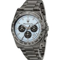 Maserati Velocità Šviesiai mėlynas Nerūdijančio plieno Pilkas Vyriškas Kvarcinis Chronografas R8873652004 šviesiai mėlyna spalva