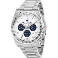 Maserati Velocità Chrono White Stainless steel Silver Men's Quartz Chronograph with Date R8873652007 balta