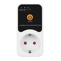 Automatinis įtampos stabilizatorius lizdas AC 220V Reguliuojamas 16A Apsauga nuo viršįtampio EU kištukinis lizdas Įtampos saugiklis Šaldytuvo apsauga