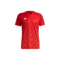 Adidas Team Icon 23 Geometrinio Rašto Spausdinti V formos iškirptės Trumpomis Rankovėmis Futbolo Marškinėliai Vyrams Marškinėliai Tamsiai Raudoni HT6551 M