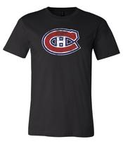 Montreal Canadiens Nudėvėto stiliaus logotipas marškinėliai S-6XL Sekimas!! Unisex marškinėliai S