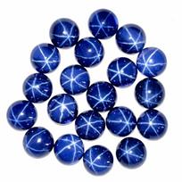 10 mm AAA mėlynas žvaigždinis safyras, apvalus kabošonas, laisvas žvaigždinis safyras, natūralūs kabošonai žiedų, pakabukų, papuošalų gamybai 1 Piece mėlyna