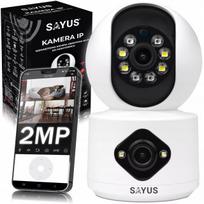 Besisukanti IP kamera Wi-Fi vidinė auklė su dviem objektyvais Sayus US-1011