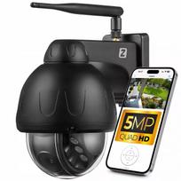 Zintronic P5 Dark 5MPx WiFi lauko PTZ stebėjimo kamera su garso aptikimu ir metaliniu korpusu