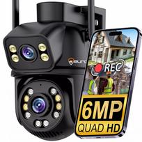 Dviguba pasukama Wi-Fi IP UHD garso lauko kamera 6MPX 6MP 4K aptikimas