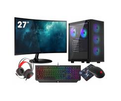 RGB žaidimų komplektas su 27″ monitoriumi – Ryzen 7 5700X, RTX 5060, 32GB RAM, 1 TB SSD, Wi-Fi, Windows 11
