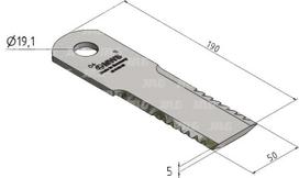 60-0190-52-01-0 Kapoklio peilis MWS Germany