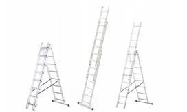 Daugiafunkcinės aliuminio kopėčios, Drabest HOME 3x11, 150 kg