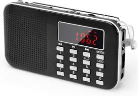 Nešiojamas FM radijas su LED žibintuvėliu ir USB, 1 vnt.
