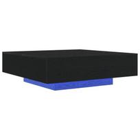 Kavos staliukas su LED apšvietimu Juodas 100x100x31 cm