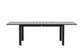 Ištraukiamas sodo stalas, 160/240 cm, pilkas/juodas