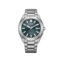 CITIZEN 100 m atsparus vandeniui, šviesa maitinamas kvarcinis mechanizmas, nerūdijančio plieno dirželis, 41 BM7630-80X Green Dial