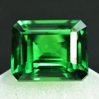 Natūralus tsavoritas smaragdo pjūvio žalias 10,00 ct sertifikuotas laisvas brangakmenis 11.9 mm Each žalia