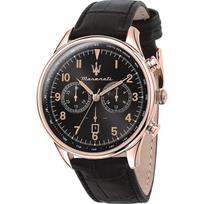 Maserati Tradizione Black Leather Black Men's Quartz Chrono R8871646001