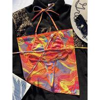 Naujas margintas Sarong Mini Micro Thong Bikini Moteriškas maudymosi kostiumėlis Moteriški maudymosi kostiumėliai Trijų dalių bikinio rinkinys maudymosi kostiumėlis S