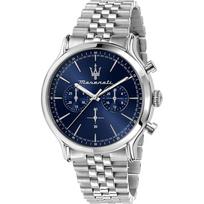 Maserati Epoca Mėlynas Sidabrinis Nerūdijančio Plieno Vyriškas Kvarcinis Chronografas R8873618024 mėlyna