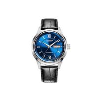 CITIZEN Automatinis Mechaninis Judėjimas Odinis Dirželis Laikrodis Vyriški Laikrodžiai Mėlynas Ciferblatas NY4050-03L Blue Dial