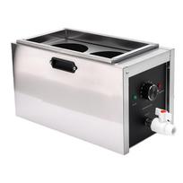 2 skyrių komercinis elektrinis makaronų virintuvas su 2 makaronų sietukais, nerūdijančio plieno, 10L, restoranui, koldūnams, wontonams