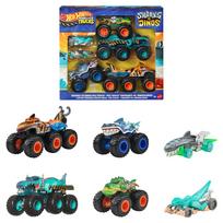 Hot Wheels Monster Truck Shark Dino kolekcijos transporto priemonė 6 Mini Amžius 3 ir JGD68 vs. Rinkinys, Žaislas, Automobiliai, Įjungti, Daugiafunkcis,