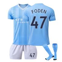 2324 „Manchester City“ namų futbolo marškinėliai Šortų pėdkelnių rinkinys Naujas Šortų pėdkelnių rinkinys Vaikų dydžio rinkinys 16