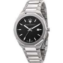 Maserati Stile Juodas Sidabrinis Nerūdijančio Plieno Vyriškas Kvarcinis Judėjimas R8853142003 juoda