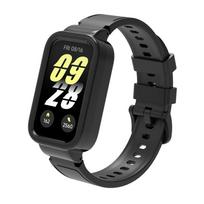 Xiaomi mi band 9 aktyvaus išmaniojo laikrodžio priedai sportas Silikoninė apyrankė correa Buferio korpusas Dangtelis Redmi band 3 dėklui+dirželiui For Redmi band 3 juoda