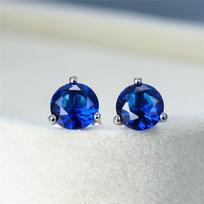 Natūralūs mėlyni safyrai moterims auskarai stud Adorable moteriški 6 /7 /8 mm akmenys Toniniai auskarai Maži auskarai su užsukamu užsegimu Mielas stud 6mm