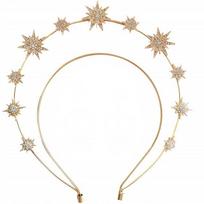 Baroque Star Zircon Hair Hoop Double Layer Ins Tiara Headdress  Ladies/Girls auksas