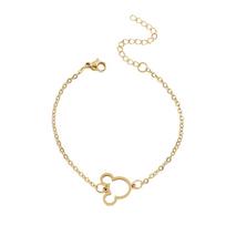 Cartoon Anime Mickey Mouse Clubhouse Sweet Cute Hollow Out Design Mickey for Girlfriend Bracelet Jewelry Gift