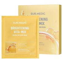 Sur.Medic+ Derma Infusion Mask Brightening Vita-Mix - Intensive Radiance-Boosting & Tone-Evening Sheet Mask (10 Sheets / 1 Box)